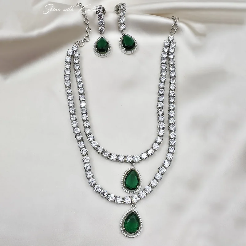 Radiance Double Layer Necklace Set
