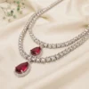 American Diamond layered Necklace