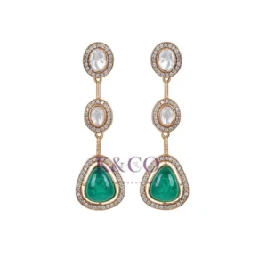 Statement Earrings with Natural Stone