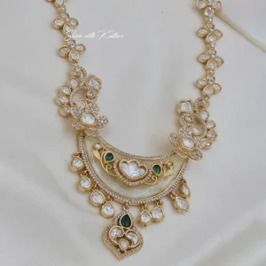 Sofia Royal Polki Mother of Pearl Pendant Necklace - Image 8