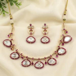 Ruby Royal Kundan Choker Necklace Set