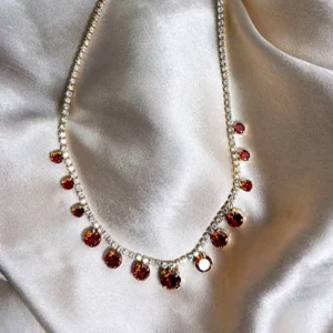 Shop Citrine Stones in Tennis Necklace