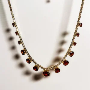 Alternative view of Citrine Stones in Tennis Necklace