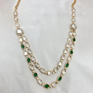 Emerald Glow Kundan Layered Necklace