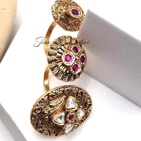Shop Gold Multi-Finger Indian Ring
