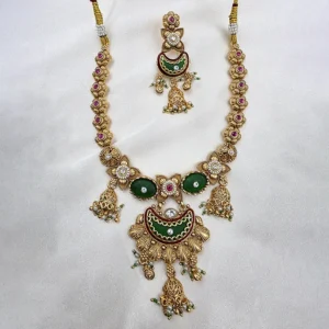 Regal Heritage Kundan Necklace Set - Image 9