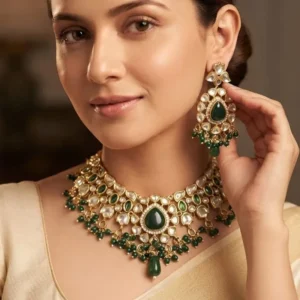 Noor Kundan Polki Statement Choker Necklace