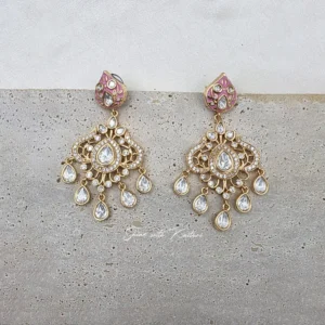 Sana Meenakari Hasli with Inlay Work, Pink - Image 4