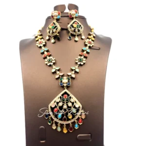 Shop Multicolor Kundan Necklace Online