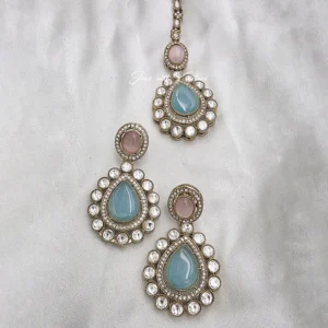 Royal Polki Multicolor Layered Necklace Set - Image 6