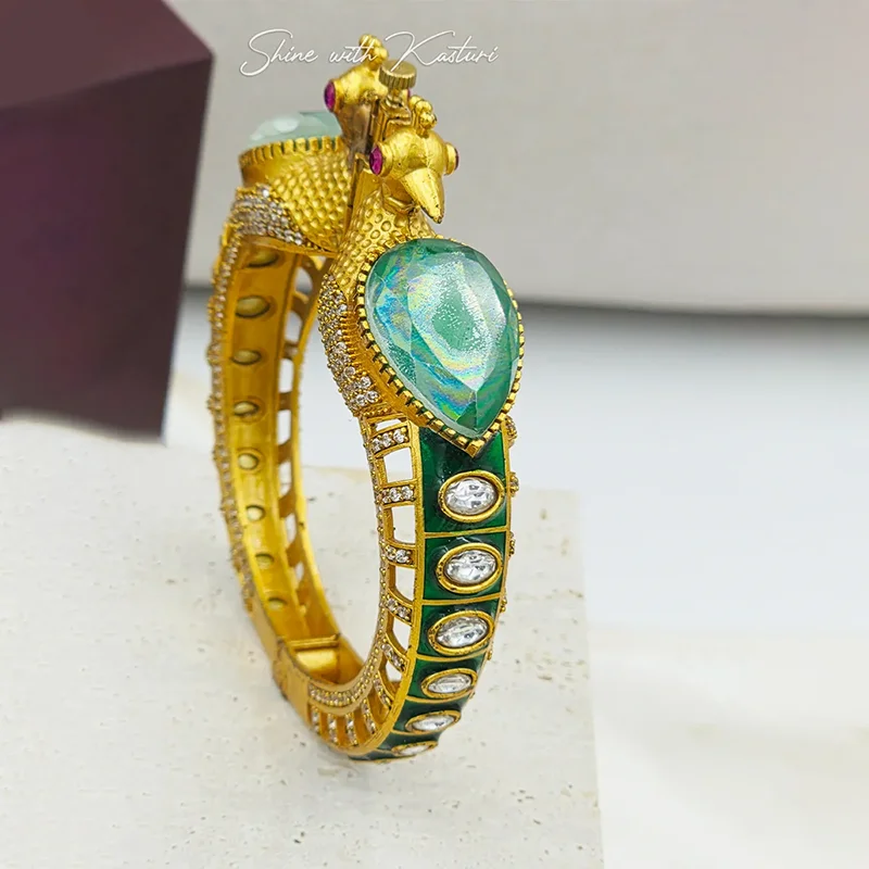 Shop Polki Stone Kada Bangles