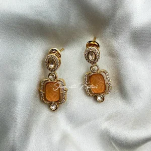 Regal Carved Amber Crystal Statement Necklace - Image 2