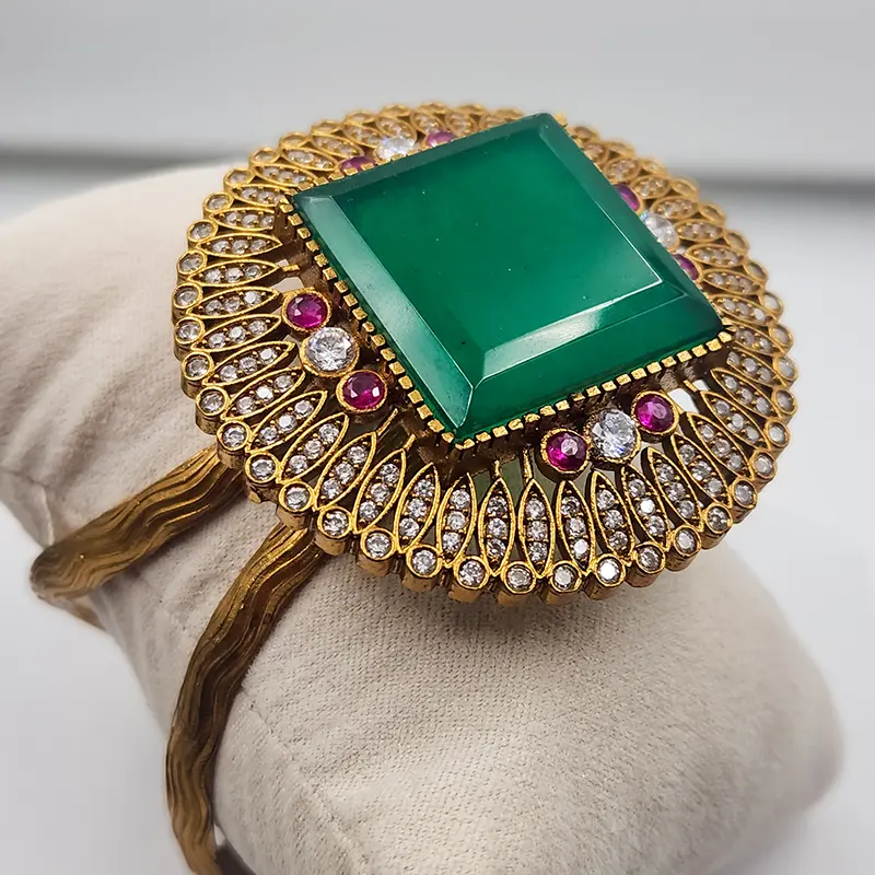 Statement Indian Bangle with Stone - Image 8
