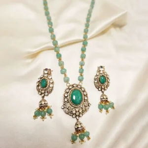 Statement Long Necklace, Polki Kundan & Stone