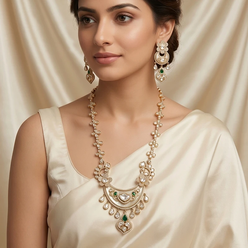 Sofia Royal Polki Mother of Pearl Pendant Necklace
