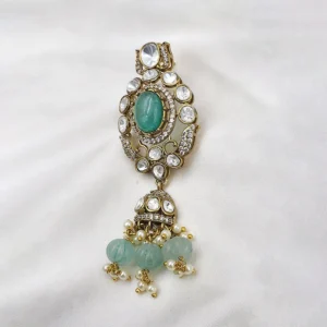 Alternative view of Statement Long Necklace Polki Kundan & Stone