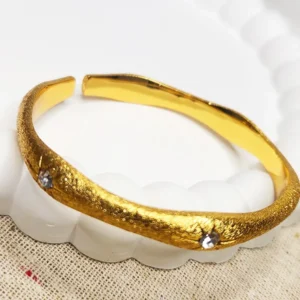 Stylish Satin Gold Bangles