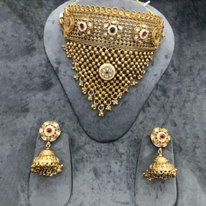 Alternative view of Rajwadi Kundan Choker Necklace