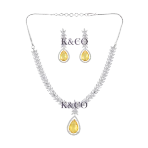 Yellow Quartz Stone Necklace - Image 3