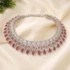 American Diamond Choker Necklace Set