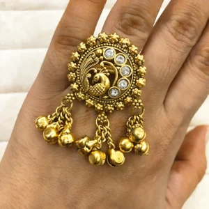 Antique Peacock Dangle Statement Ring