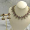 Blush Pink Kundan Statement Necklace Set