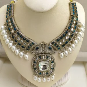 Celebrity Inspired Choker with Royal Pendant, Black - Image 4