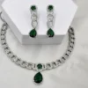 Jia Cubic Zirconia Choker Necklace, Green