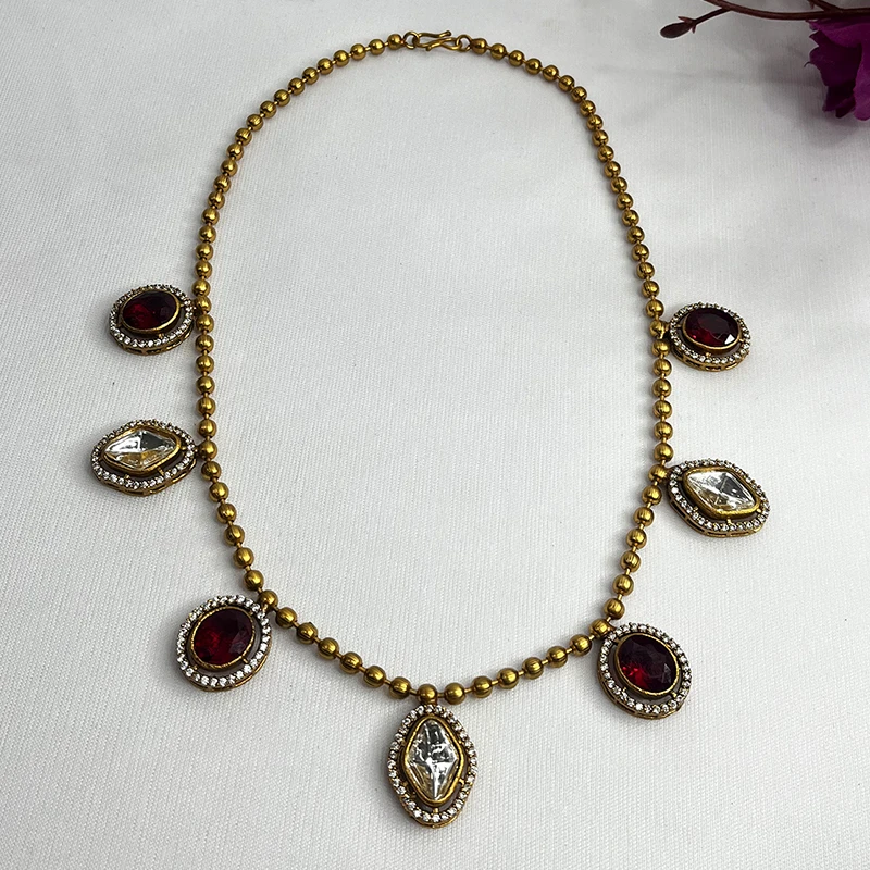 Shop Kundan Beaded Necklace Set