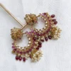 Traditional Chandbali Earrings with Ruby Stones